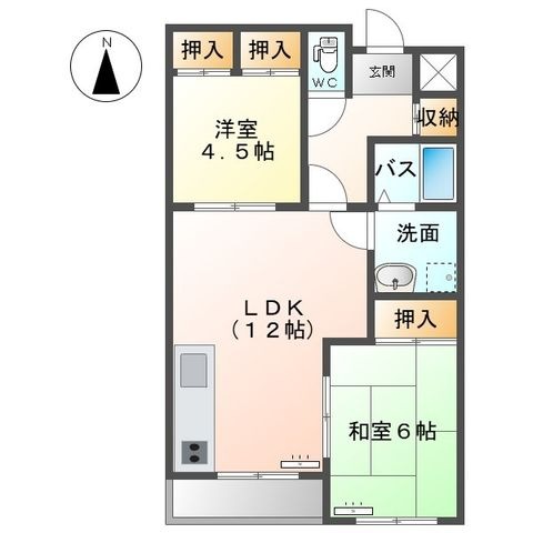 拡大写真:ヴィラ高島 3階302の間取り