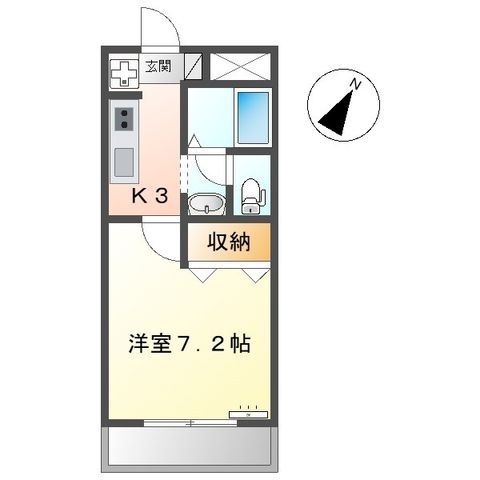 拡大写真:グランドパレス宮西 2階202の間取り