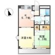 パレス野添Ⅱの間取図