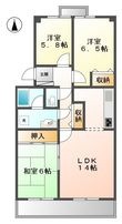 名古屋市昭和区荒田町2丁目の間取図