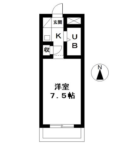 拡大写真：メトロM24 5階5Bの間取り