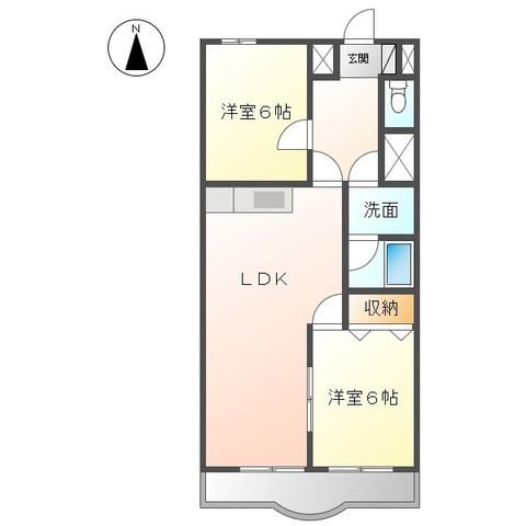拡大写真:名古屋市天白区平針3丁目 2階2Cの間取り