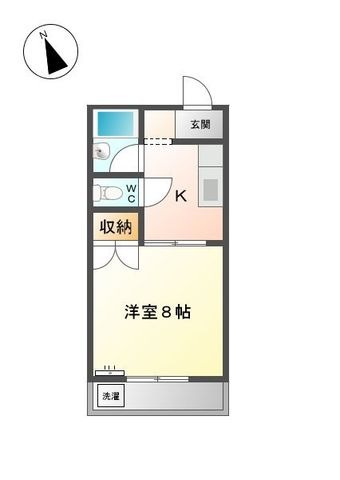拡大写真:タウニー緑ケ丘 2階202の間取り