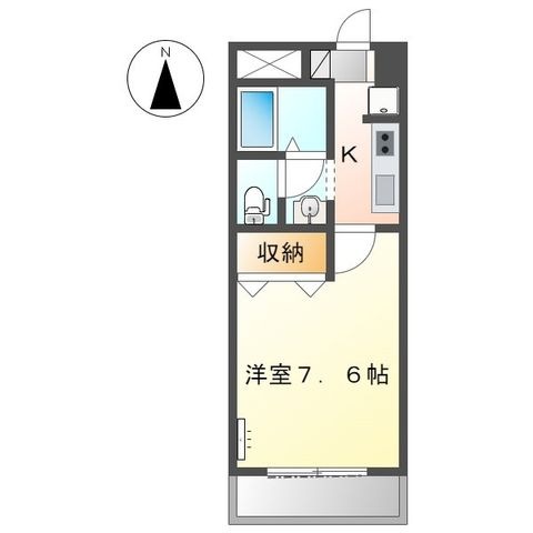 拡大写真:グリーンハイム 1階101の間取り