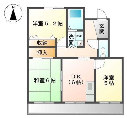 拡大写真:PICO HOUSE A 3階302の間取り