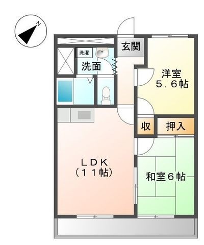 拡大写真:マイン96 1階205の間取り