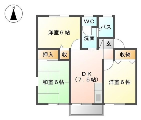 拡大写真:シャトレー 1階101の間取り