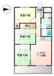 写真:MKタウン江場A 6階6Bの間取図