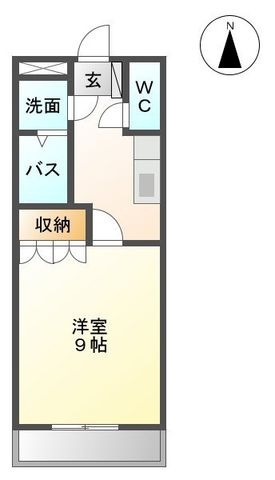 拡大写真:Cozy Hills 1階102の間取り