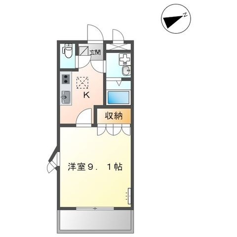 拡大写真:グランチェスタ 1階105の間取り