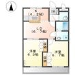 サニーハウス南Bの間取図