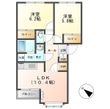 海が見える部屋の間取図