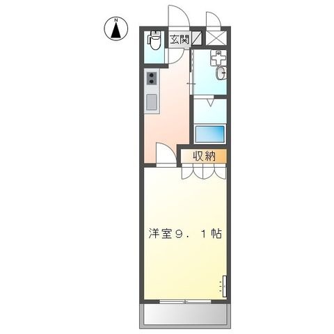 拡大写真:ポラリス 1階105の間取り