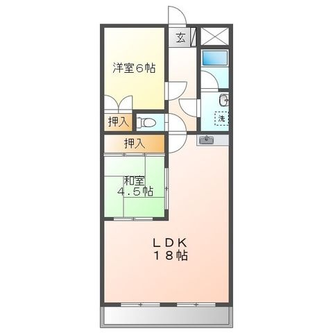 拡大写真:フォレスト7 3階00302の間取り