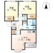 グランディール梶賀　Ｂの間取図