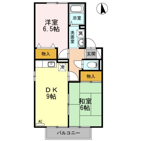 拡大写真:セジュール紗季 2階202の間取り