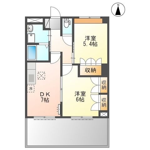 拡大写真:CENTURY椿A 1階101の間取り