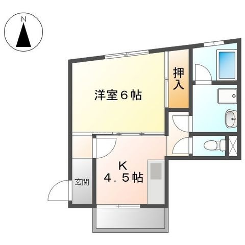 拡大写真:ビブレ下三栖 5階A5-2の間取り