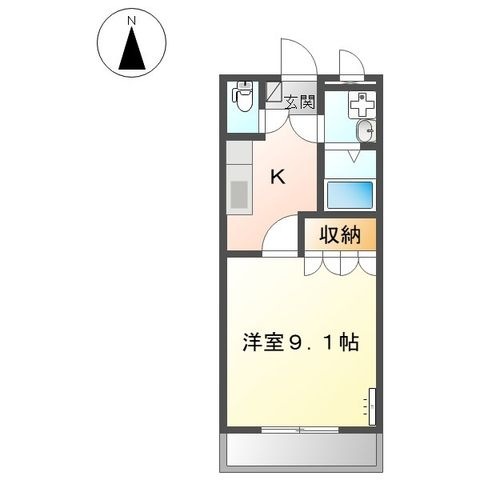 拡大写真:エスポアール T&Y 2階202の間取り