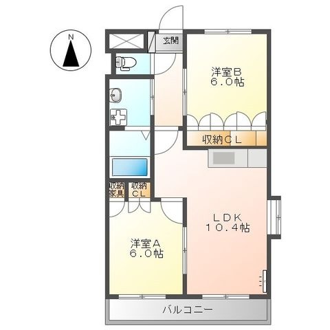 拡大写真:グランフォースMOCO 1階101の間取り