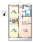 アニヴェルセルⅡの間取図