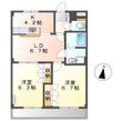 パラシオン旭Cの間取図