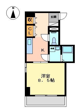拡大写真：ビオラ名駅西 9階907の間取り
