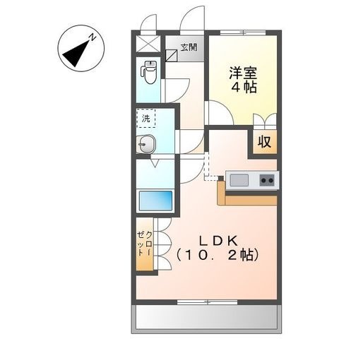 拡大写真:ツインダイスB 2階201の間取り