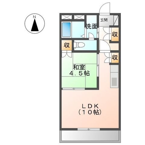 拡大写真:高砂ハイツ高崎東口 3階308の間取り
