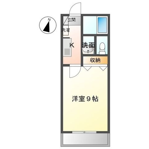 拡大写真:リバーアップ六実 2階201の間取り