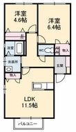 レインボーKの間取図