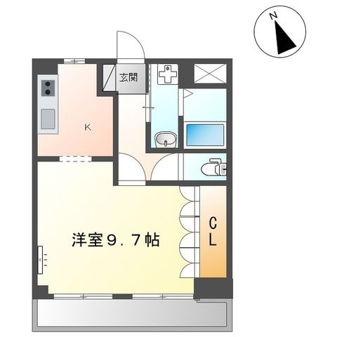 拡大写真：シティー　ハイム　美濃加茂（Ｃｉｔｙ　Ｈｅｉｍ　美濃加茂） 2階203の間取り
