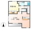 ラ・メール城脇Aの間取図