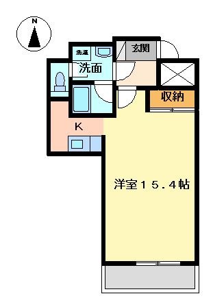 拡大写真：アーデン東別院 4階406の間取り