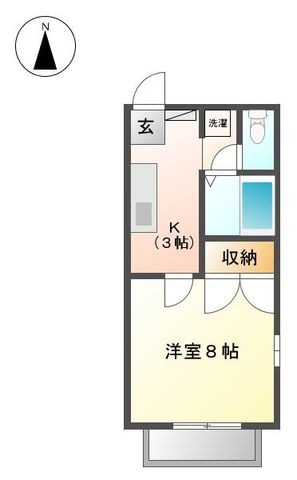拡大写真:スマイルY&K 2階202の間取り