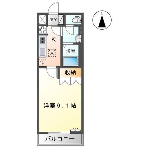 拡大写真:ファーストヒルズ 1階101の間取り