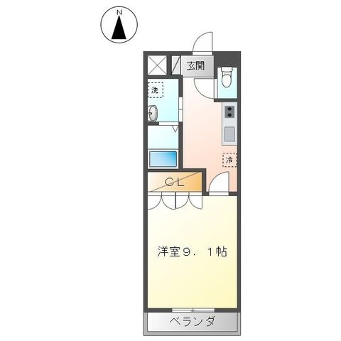 拡大写真:サンパレス 3階301の間取り