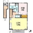 セジュール堂林A棟の間取図