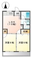 ガーデンハイツ永野Ⅱの間取図