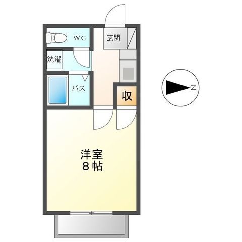 拡大写真:サニーY&K 2階203の間取り