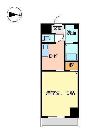 拡大写真：ラトリシエール 4階407の間取り