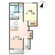 アシューレ五郎丸Dの間取図