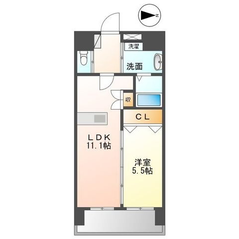 拡大写真:熊本市南区出仲間6丁目 1階102の間取り
