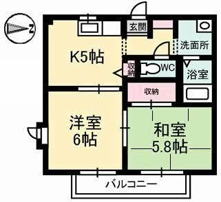 拡大写真:ディアスマーサ 2階201の間取り