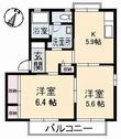 ビックイーストⅡ A棟の間取図