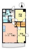 アクアブルーの間取図