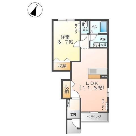 拡大写真:クレド御茶園(credo御茶園) 1階102の間取り