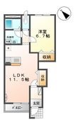 ルミエールⅠの間取図