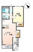 ルミエールⅠの間取図