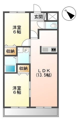 拡大写真:パークヒル保立 5階502の間取り